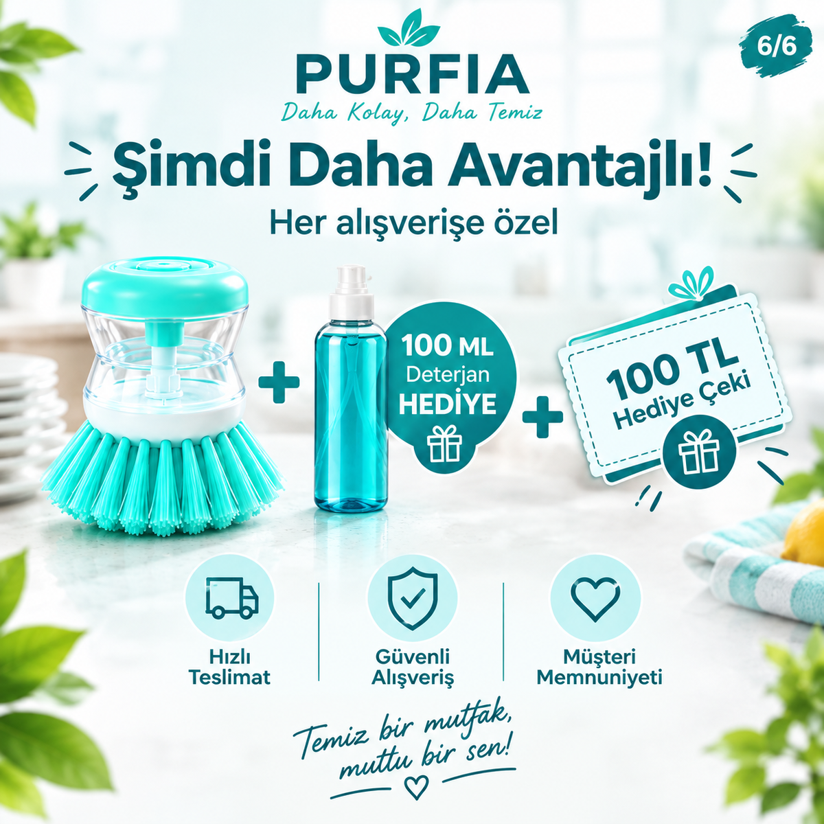 Deterjan Hazneli Bulaşık Fırçası