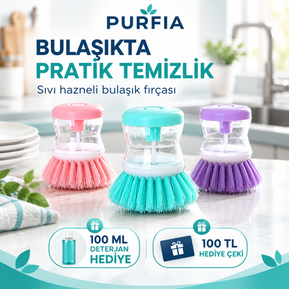 Deterjan Hazneli Bulaşık Fırçası