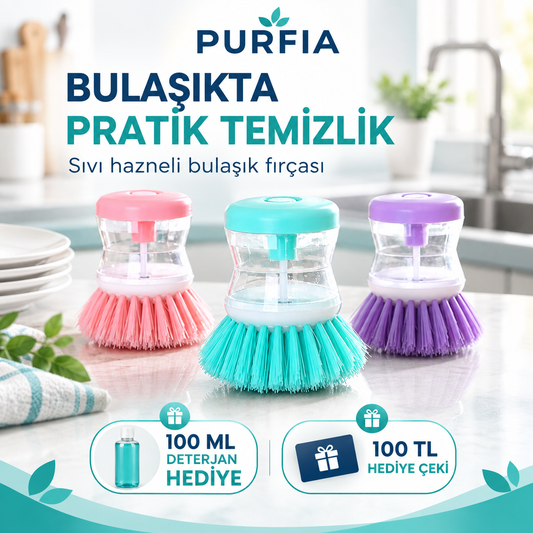 Deterjan Hazneli Bulaşık Fırçası