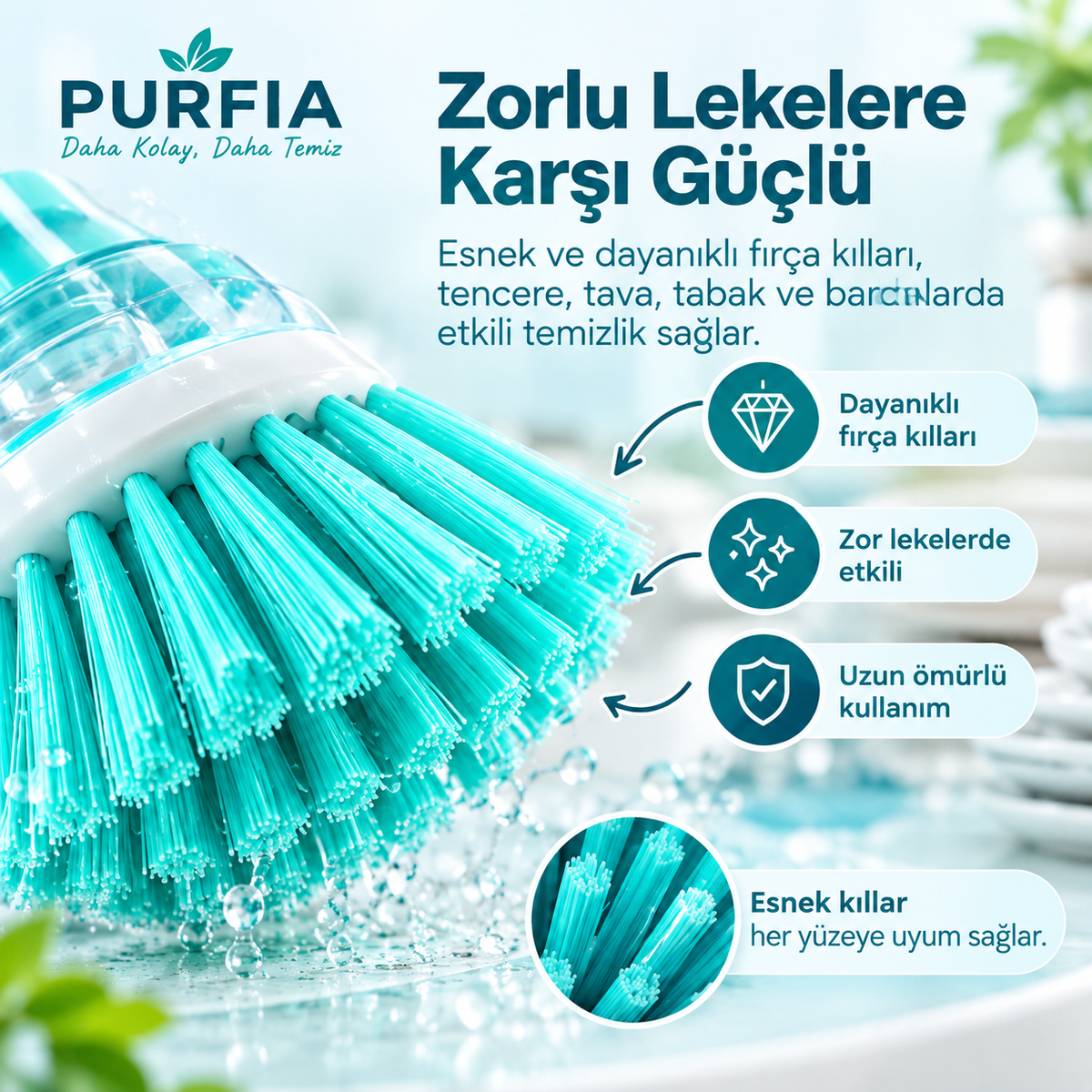 Deterjan Hazneli Bulaşık Fırçası