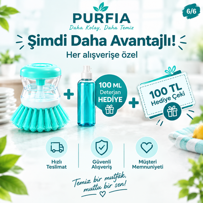 Deterjan Hazneli Bulaşık Fırçası